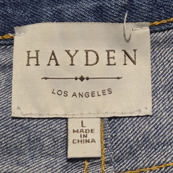 Hayden Los Angeles Distressed Colorful Sequins Pocket Jean Shorts Size Large - Picture 8 of 8